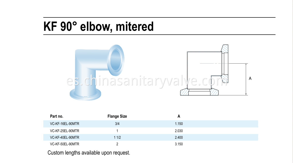 KF 90 degree mitered elbow